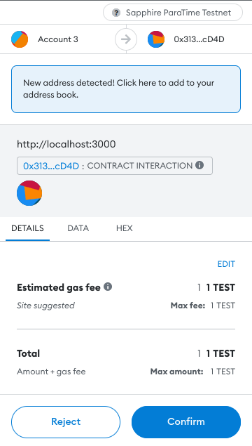 Sign and encrypt the transfer transaction